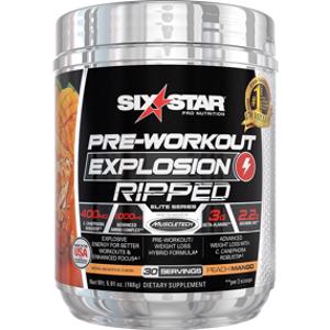 Six Star Pre-Workout Explosion Ripped Peach Mango