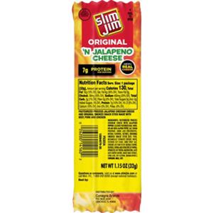 Slim Jim Original 'N Jalapeno Cheese