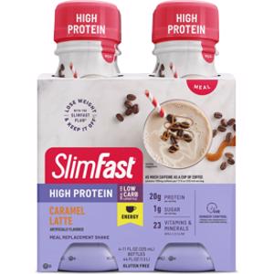 SlimFast Caramel Latte High Protein Energy Shakes