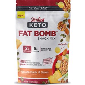 SlimFast Gouda Garlic & Onion Keto Fat Bomb Snack Mix