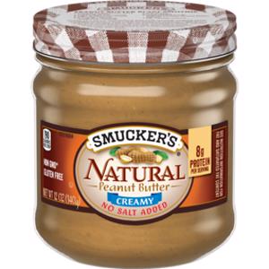 Smucker's No Salt Added Natural Creamy Peanut Butter