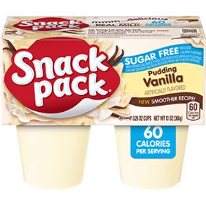 Snack Pack Sugar Free Vanilla Pudding