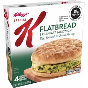 Special K Egg Spinach Flatbread Sandwich
