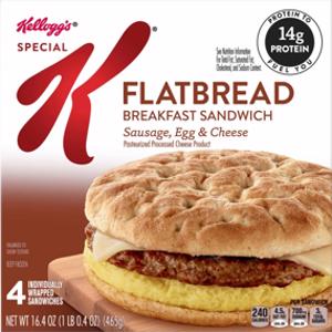 Special K Sausage Egg Flatbread Sandwich