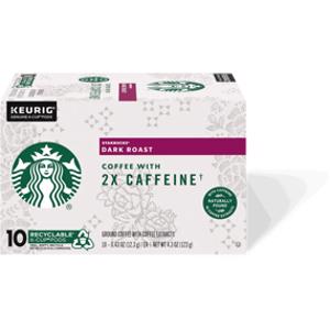 Starbucks 2X Caffeine Dark Roast K-Cup Pods