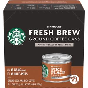 Starbucks Fresh Brew Pike Place Ground Coffee Cans