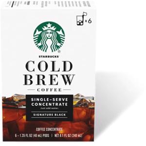 Starbucks Single-Serve Cold Brew Coffee Concentrate Signature Black