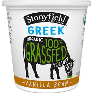 Stonyfield Grassfed Vanilla Bean Greek Yogurt