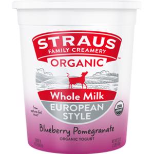 Straus Family Creamery Organic Blueberry Pomegranate European Style Yogurt