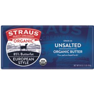 Straus Family Creamery Organic Unsalted European Style Butter
