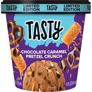 Tasty Chocolate Caramel Pretzel Crunch Ice Cream