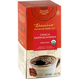 Teeccino Chaga Ashwagandha Butterscotch Cream Mushroom Herbal Tea