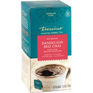 Teeccino Dandelion Red Chai Roasted Herbal Tea