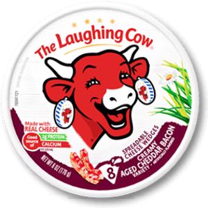 The Laughing Cow Creamy Aged Cheddar Bacon Spreadable Cheese