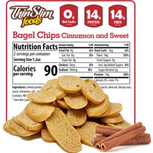 Thin Slim Foods Bagel Chips Cinnamon And Sweet