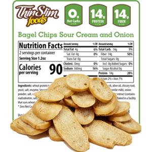 Thin Slim Foods Bagel Chips Sour Cream And Onion