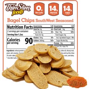 Thin Slim Foods Bagel Chips Southwest Seasoned