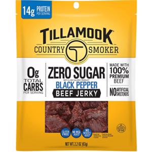 Tillamook Country Smoker Zero Sugar Black Pepper Beef Jerky