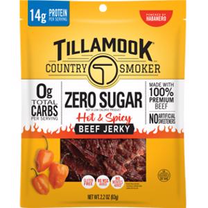 Tillamook Country Smoker Zero Sugar Hot & Spicy Beef Jerky
