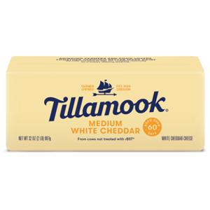 Tillamook Medium White Cheddar Cheese Block