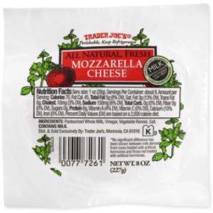 Trader Joe's All Natural Fresh Mozzarella Cheese