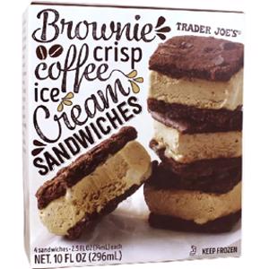 Trader Joe's Brownie Crisp Coffee Ice Cream Sandwiches