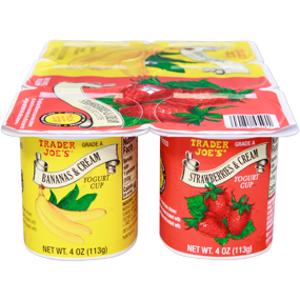 Trader Joe's Strawberries & Cream, Bananas & Cream Yogurt