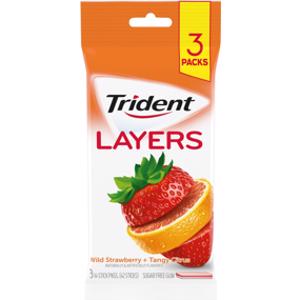 Trident Layers Wild Strawberry & Tangy Citrus Sugar Free Gum