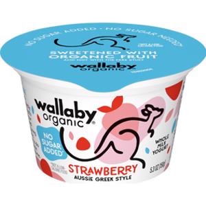 Wallaby Organic No Sugar Added Strawberry Greek Yogurt