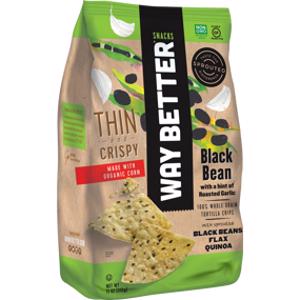 Way Better Snacks Thin & Crispy Black Bean Tortilla Chips