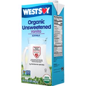 Westsoy Organic Unsweetened Vanilla Soymilk
