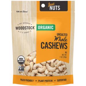 Woodstock Organic Unsalted Whole Cashews