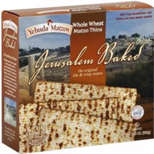 Yehuda Jerusalem Baked Whole Wheat Matzo Thins